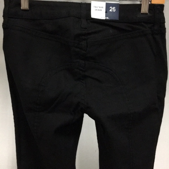 NWT BLEULAB GREAT SUPER STRETCH FIT HORSESHOE BLK JEGGING Reversible Jean - Picture 8 of 12
